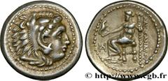 MACEDONIA - MACEDONIAN KINGDOM - ALEXANDER III THE GREAT Type : Drachme  Date : c. 325-323 AC.  Mint name / Town : Milet, Ionie  Metal : silver  Diameter : 18  mm Orientation dies : 12  h. Weight : 4,