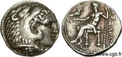 ROYAUME DE MACEDOINE - ANTIGONE LE BORGNE(323-301 avant J.-C.)Monnayage au nom et au type d'Alexandre III le Grand Tétradrachme N° v11_0063    Date : 309-308 AC. Nom de l'atelier : Phénicie, Aké Métal