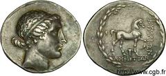 EOLIDE - CYME(IIe siècle avant J.-C.) Tétradrachme stéphanophore N° v11_0113    Date : c. 160 AC. Nom de l'atelier : Eolide, Cymé, monétaire Amphiktyon Métal : argent Diamètre : 32,5mm Axe des coins :