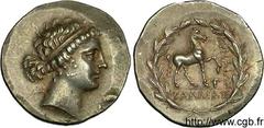 EOLIDE - CYME(IIe siècle avant J.-C.) Tétradrachme stéphanophore N° v11_0115    Date : c. 160 AC. Nom de l'atelier : Eolide, Cymé, monétaire Kallias Métal : argent Diamètre : 31mm Axe des coins : 12h.