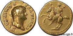 DOMITIEN(12/69-18/09/96)Titus Flavius DomitianusCésar sous Vespasien (12/69-24/06/79) Aureus N° v11_0249    Date : 73 Nom de l'atelier : Rome Métal : or Diamètre : 20mm Axe des coins : 1h. Poids : 7,0