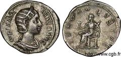 JULIA MAMEE(+235)Julia MamaeaFille de Julia Mوsa, mère d'Alexandre Sévère - Augusta(221-235) Denier N° v11_0323    Date : 222 Nom de l'atelier : Rome Métal : argent Diamètre : 19mm Axe des coins : 12h