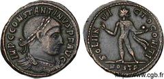 CONSTANTIN Ier LE GRAND(25/07/306-22/05/337)Flavius Valerius ConstantinusAuguste (25/12/307-22/05/337) Follis ou nummus N° v11_0438    Date : 312-313 Nom de l'atelier : Ostie Métal : cuivre Diamètre :