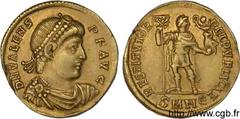 VALENS(28/03/364-9/08/378)Flavius Valens Solidus N° v11_0512    Date : 364-367 Nom de l'atelier : Bithynie, Nicomédie Métal : or Diamètre : 21mm Axe des coins : 6h. Poids : 4,28g. Degré de rareté : R1
