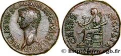 Coinage of the Julio-Claudian dynasty CLAUDIUS Dupondius 45-50 Rome R2 bronze (28mm, 15,56g, 6h) Obverse : TI CLAVDIVS CAESAR AVG P M TR P IMP P P Tête nue de Claude à gauche (O°1) Reverse : CERES - A