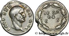 Coinage of the Julio-Claudian dynasty GALBA Denier 68 Rome R1 silver (19mm, 3,04g, 6h) Obverse : IMP SER GALBA AVG Tête nue de Galba à droite (O°) Reverse : S P Q R/ OB/ C S Légende en trois lignes da