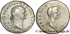 Coinage of the Flavian dynasty DOMITIUS AND DOMITIA Cistophore 81-82 Éphèse R3 silver (25,5mm, 10,78g, 8h) Obverse : IMP CAES DOMITIAN AVG P M COS VIII. Tête laurée de Domitien à droite (O*) Reverse :