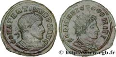 Coinage from the Tetrarchy and Constantine I CONSTANTINE I THE GREAT Follis ou nummus Augustus 312 Ticinum R1 copper (24mm, 3,96g, 6h) Obverse : CONSTANTINVS P F AVG Buste lauré et cuirassé de Constan