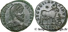 Coinage of the Christian Empire JULIAN II THE PHILOSOPHER Double maiorina, (GB, Æ 1) Augustus 363 Arles R2 copper (27,5mm, 9,24g, 12h) Obverse : D N FL CL IVLIA-NVS P F AVG Buste barbu, diadémé, drapé