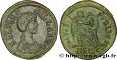 Coinage of the Late Empire AELIA FLACCILLA Maiorina pecunia, (MB, Æ 2) Wife of Theodosius I, mother of Arcadius and Honorius - Augusta 383-384 Siscia R2 copper (24,5mm, 4,79g, 6h) Obverse : AEL FLAC-C