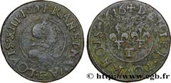 Coins of the "Louis' Kings" (1610-1789) LOUIS XIII Denier tournois, type 2 1616 Nantes R3 copper (17,5mm, 1,63g, 6h) Obverse : .LOYS. XIII. R. D. FRAN. ET. NAVA. - T, (légende commençant à 6 heures) B