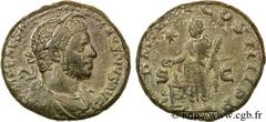 ELAGABAL(16/05/218-12/03/222)Marcus Aurelius Antoninus As, (MB, ئ 23) N° v24_0490    Date : 01-03/222 Nom de l'atelier : Rome Métal : cuivre Diamètre : 23mm Axe des coins : 12h. Poids : 10,33g. Degré 