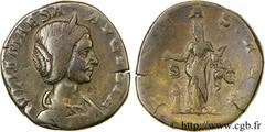JULIA MAESA(+223 ou 226)Julia MوsaSœur de Julia Domna, mère de Julia Soémias et de Julia Mamée, grand-mère d'Elagabal et d'Alexandre Sévère - Augusta(218-223/226) Sesterce, (GB, ئ 30) N° v24_0502    D