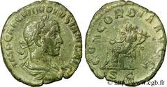 VOLUSIEN(06/251-06/253)Caius Vibius Afinius Gallus Vendumnianus VolusianusAuguste(11/251-05/253) Sesterce, (GB, ئ 29) N° v24_0577    Date : fin 251 - mi 252 Nom de l'atelier : Rome Métal : cuivre Diam