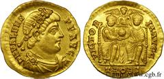 VALENS(28/03/364-9/08/378)Flavius Valens Solidus N° v24_0788    Date : 373-375 Nom de l'atelier : Belgique, Trèves Métal : or Diamètre : 19,5mm Axe des coins : 6h. Poids : 4,44g. Degré de rareté : R2 