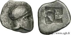 MASSALIA - MARSEILLE(525/520-480-474 avant J.-C.) Trois-quarts de litra du type du trésor d’Auriol au casque ionien N° v24_0848    Date : c. 480-470 AC. Métal : argent Diamètre : 9,5mm Axe des coins :