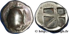 AEGINA - AEGINA ISLAND - AEGINA Type : Statère  Date : c. 457-456 AC.  Mint name / Town : Égine  Metal : silver  Diameter : 18,5  mm Orientation dies : 12  h. Weight : 12,07  g. Rarity : R3  Obverse l