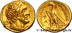 EGYPT - LAGID OR PTOLEMAIC KINGDOM - PTOLEMY I SOTER Type : Pentadrachme d’or ou trichrysa  Date : c. 274/273 - 266/265 AC.  Mint name / Town : Paphos, Chypre  Metal : gold  Diameter : 23  mm Orientat