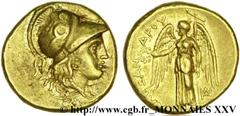 ROYAUME DE MACEDOINE - ALEXANDRE III LE GRAND(336-323 avant J.-C.)Monnayage au nom et au type d'Alexandre III le Grand Statère d'or N° v25_0055    Date : c. 325-323 AC. Nom de l'atelier : Ionie, Milet