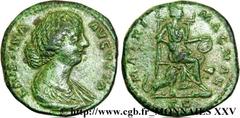 FAUSTINE JEUNE(+175)Annia Galeria FaustinaAugusta(146-175) Dupondius (MB, ئ 25) N° v25_0299    Date : 161-175 Nom de l'atelier : Rome Métal : bronze Diamètre : 24,5mm Axe des coins : 6h. Poids : 12,35
