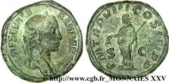 ALEXANDRE SEVERE(10/05/221-22/03/235)Marcus Aurelius Severus AlexanderAuguste (13/03/222-22/02/235) Sesterce, (GB, ئ 31) N° v25_0350    Date : 229 Nom de l'atelier : Rome Métal : bronze Diamètre : 31m