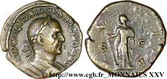TRAJAN DECE(07/249-06/251)Caius Messius Quintus Traianus Decius Sesterce, (GB, ئ 28) N° v25_0387    Date : 249-250 Nom de l'atelier : Rome Métal : bronze Diamètre : 28mm Axe des coins : 6h. Poids : 14