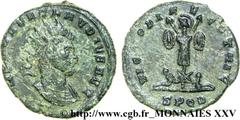 CLAUDE II LE GOTHIQUE(09/268-06-08/270)Marcus Aurelius Claudius Antoninien N° v25_0408    Date : début 269 Nom de l'atelier : Mysie, Cyzique Métal : billon Diamètre : 21mm Axe des coins : 11h. Poids :
