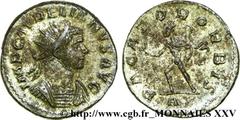 AURELIEN(07/270-09/275)Lucius Domitius Aurelianus Aurelianus N° v25_0413    Date : 275 Nom de l'atelier : Gaule, Lyon Métal : billon Diamètre : 22mm Axe des coins : 12h. Poids : 4,54g. Degré de rareté