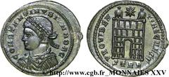 CONSTANTIN II(1/03/317-04/340)Flavius Claudius Julius ConstantinusCésar(1/03/317-9/09/337) Centenionalis ou nummus N° v25_0457    Date : 326-327 Nom de l'atelier : Belgique, Trèves Métal : cuivre Diam