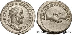 Roman coins PUPIENUS Type : Antoninien  Date : 238  Mint name / Town : Rome  Metal : silver  Millesimal fineness : 500  ‰ Diameter : 23  mm Orientation dies : 12  h. Weight : 5,71  g. Rarity : R1  Off