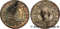Royal coins LOUIS XIII Type : Denier tournois en argent  Date : 1628  Mint name / Town : Lyon  Metal : silver  Diameter : 18,5  mm Orientation dies : 6  h. Weight : 1,70  g. Rarity : R3  Obverse legen