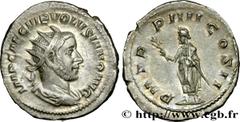 Roman coins VOLUSIAN Type : Antoninien  Date : 253  Mint name / Town : Rome  Metal : billon  Millesimal fineness : 350  ‰ Diameter : 22,5  mm Orientation dies : 12  h. Weight : 3,59  g. Officine : 4e 