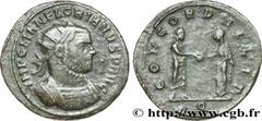 Roman coins FLORIANUS Type : Aurelianus  Date : juillet - août  Date : 276  Mint name / Town : Siscia  Metal : billon  Millesimal fineness : 50  ‰ Diameter : 22  mm Orientation dies : 6  h. Weight : 3