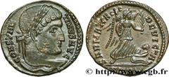 Roman coins CONSTANTINE I THE GREAT Type : Centenionalis ou nummus  Date : 323-324  Mint name / Town : Trèves  Metal : copper  Diameter : 21  mm Orientation dies : 12  h. Weight : 3,58  g. Rarity : R1
