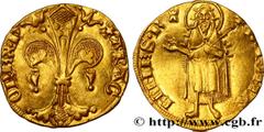 Feudal coins ROUSSILLON - PIERRE III Type : Florin d'or au Saint-Jean Baptiste  Date : c.1346-1380  Mint name / Town : Perpignan  Metal : gold  Millesimal fineness : 917  ‰ Diameter : 20,5  mm Orienta