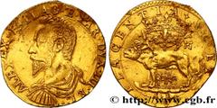 World coins ITALY - EMILIA - PARMA - ALEXANDER FARNESE Type : Double doppie  Date : 1597  Mint name / Town : Plaisance  Metal : gold  Diameter : 27,5  mm Orientation dies : 11  h. Weight : 11,14  g. O