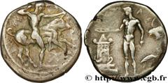 Greek Coins SICILY - SELINUS Type : Didrachme  Date : c. 417-409 AC.  Mint name / Town : Sélinonte, Sicile  Metal : silver  Diameter : 24  mm Orientation dies : 3  h. Weight : 8,32  g. Rarity : R2  Ob