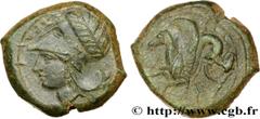 Greek Coins SICILY - SYRACUSE Type : Litra  Date : c. 400-367 AC.  Mint name / Town : Syracuse, Sicile  Metal : bronze  Diameter : 20  mm Orientation dies : 6  h. Weight : 9,417,98  g. Rarity : R1  Ob