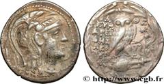 Greek Coins ATTICA - ATHENS Type : Tétradrachme stéphanophore  Date : c. 113-112 AC.  Mint name / Town : Athènes, Attique  Metal : silver  Diameter : 31  mm Orientation dies : 12  h. Weight : 16,91  g