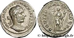 Roman coins MACRINUS Type : Denier  Date : octobre - décembre  Date : 217  Mint name / Town : Rome  Metal : silver  Millesimal fineness : 500  ‰ Diameter : 21  mm Orientation dies : 12  h. Weight : 4,
