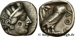 Greek Coins ATTICA - ATHENS Type : Tétradrachme  Date : c. 420 AC.  Mint name / Town : Athènes, Attique  Metal : silver  Diameter : 23,5  mm Orientation dies : 9  h. Weight : 17,18  g. Obverse legend 