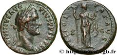 Roman coins ANTONINUS PIUS Type : As  Date : 148-149  Mint name / Town : Rome  Metal : copper  Diameter : 27  mm Orientation dies : 12  h. Weight : 12,47  g. Rarity : R1  Obverse legend : ANTONINVS AV
