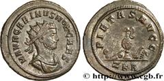 Roman coins CARINUS Type : Aurelianus  Date : novembre - décembre  Date : 282  Mint name / Town : Rome  Metal : billon  Diameter : 23  mm Orientation dies : 12  h. Weight : 4,17  g. Officine : 7e  Obv