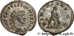 Roman coins DIOCLETIAN Type : Aurelianus  Date : automne 287 - automne 289  Date : 287-289  Mint name / Town : Lyon  Metal : billon  Millesimal fineness : 50  ‰ Diameter : 22  mm Orientation dies : 12