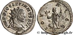 Roman coins DIOCLETIAN Type : Aurelianus  Date : automne 289 - début 290  Date : 289-290  Mint name / Town : Lyon  Metal : billon  Millesimal fineness : 50  ‰ Diameter : 22  mm Orientation dies : 6  h
