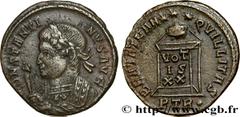 Roman coins CONSTANTINE I THE GREAT Type : Centenionalis ou nummus  Date : 4e trimestre 321 - 1er trimestre 322  Date : 321-322  Mint name / Town : Trèves  Metal : copper  Diameter : 19  mm Orientatio