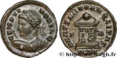 Roman coins CRISPUS Type : Centenionalis ou nummus  Date : 322-323  Mint name / Town : Londres  Metal : copper  Diameter : 19,5  mm Orientation dies : 6  h. Weight : 3,67  g. Obverse legend : CRISPVS 