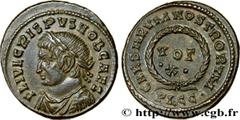 Roman coins CRISPUS Type : Centenionalis ou nummus  Date : 323  Mint name / Town : Lyon  Metal : copper  Diameter : 19  mm Orientation dies : 12  h. Weight : 3,65  g. Rarity : R1  Obverse legend : FL 