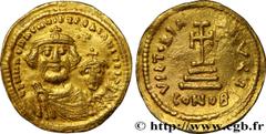 Byzantine coins HERACLIUS and HERACLIUS CONSTANTINE Type : Solidus  Date : 616-625  Mint name / Town : Constantinople  Metal : gold  Millesimal fineness : 1000  ‰ Diameter : 21  mm Orientation dies : 