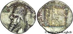 ROYAUME PARTHE - MITHRIDATES II(123-88 avant J.-C.) Drachme N° v26_0102    Nom de l'atelier : Ecbatane Métal : argent Diamètre : 20,5mm Axe des coins : 12h. Poids : 4,12g. Degré de rareté : R1 Etat de